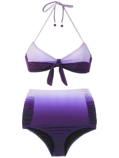Amir Slama Hot Pants Bikini Set In Purple