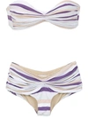 Amir Slama Striped Bikini In Pink