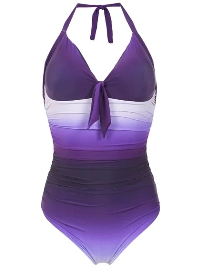 Amir Slama Printed Swimsuit In Purple