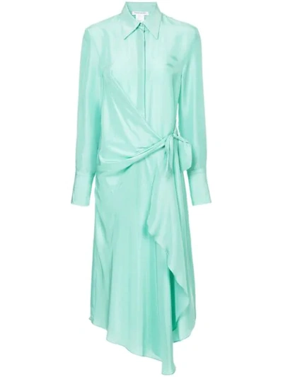 bianca spender green dress KHAKI MERINO DECODE LONG SLEEVE DRESS