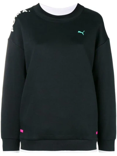 Puma Sheer Panel Sweatshirt - Black