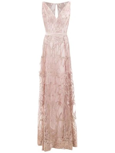 Tufi Duek Textured Long Dress In Pink