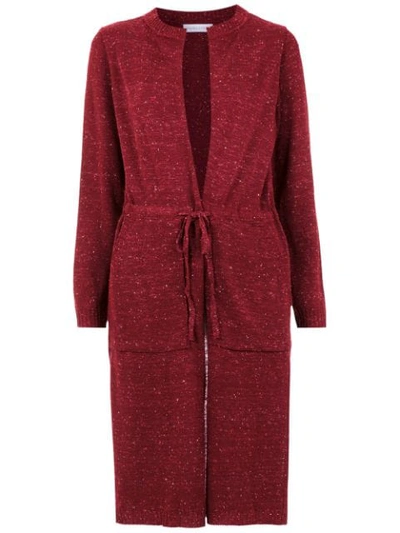 Mara Mac Knitted Coat - Red