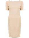 Gloria Coelho Short Sleeved Dress In Neutrals