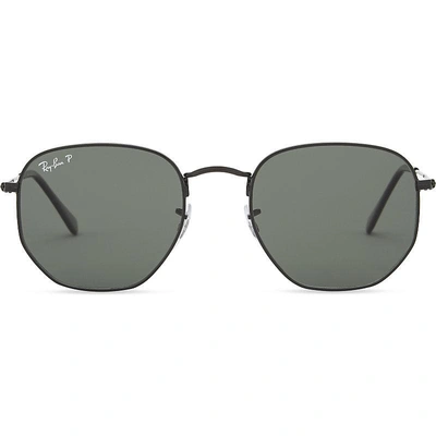 Ray Ban Rb3548n Hexagonal Sunglasses In Black