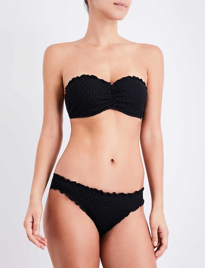 Seafolly Havana Bustier Bandeau Bikini Top In Black