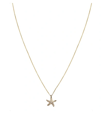 Annoushka Love Diamonds 18ct Yellow-gold And Diamond Starfish Pendant Necklace