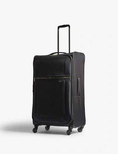 Samsonite Uplite Four-wheel Expandable Suitcase 78cm In Black/gold