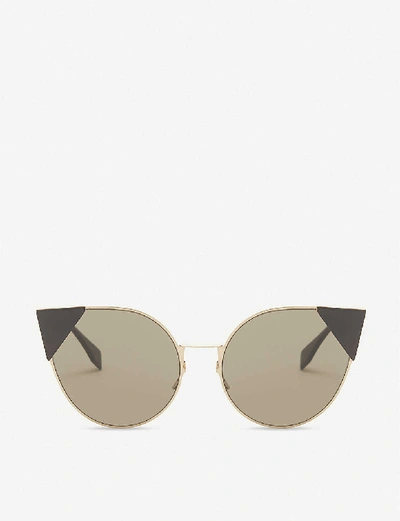Fendi Ff0190/s Lei Cat-eye Frame Sunglasses In Gold Pink