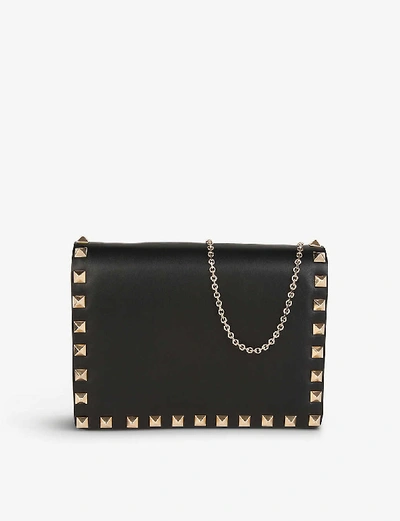 Valentino Garavani Rockstud Leather Cross-body Bag In Black