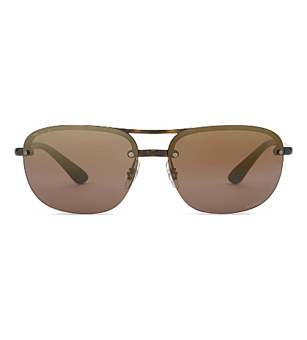 Ray Ban Rb4275ch Chromance® Havana Square-frame Sunglasses | ModeSens