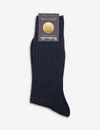 Pantherella Sea Island Organic Cotton Socks In Navy
