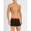 Calvin Klein Pack Of Three Modern Essentials Classic-fit Stretch-cotton Trunks In Black Multi