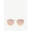 Ray Ban Rb3447 Phantos-frame Sunglasses In Gold