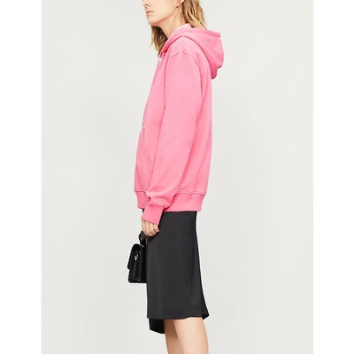 Helmut Lang 袋鼠-口袋 棉-球衣 连帽衫 In Dark Pink