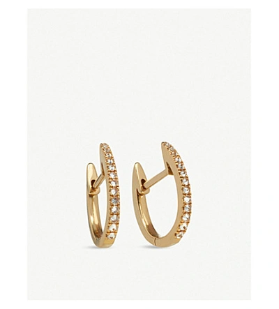 Annoushka 18ct Yellow Gold And Brown Diamond Eclipse Fine Hoop Earrings