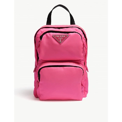 Prada Fuchsia Pink One Shoulder Backpack