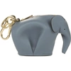 Loewe Elephant Leather Charm In Nero