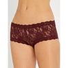 Hanky Panky Signature Stretch-lace Boyshort Briefs In Hickory