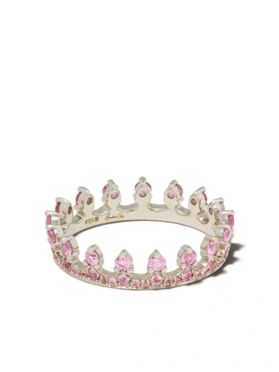 Annoushka Crown 18ct White Gold And Pink Sapphire Ring