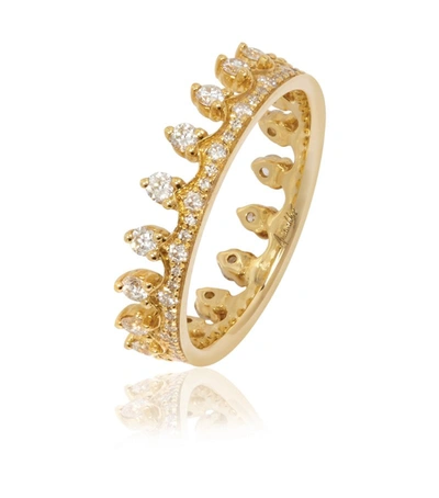 Annoushka Crown 18ct Yellow Gold And White Diamond Crown Ring