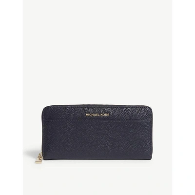Michael Michael Kors Mercer Continental Leather Wallet In Admiral