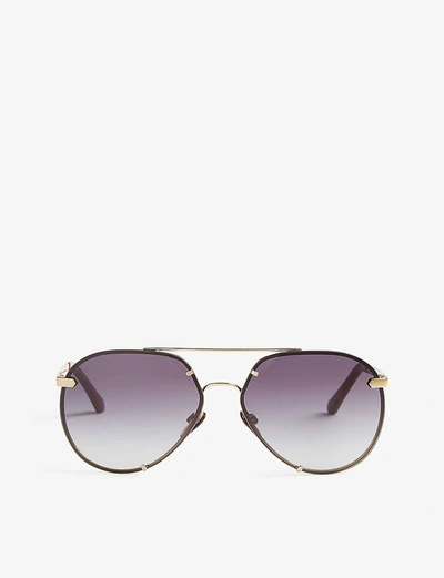 Burberry B3099 Pilot frame Sunglasses In Gold ModeSens