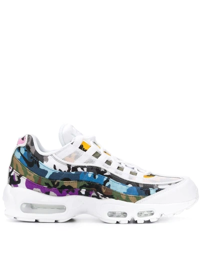 Nike Air Max 95 Leather Trainers In White Multi Camo