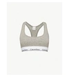 Calvin Klein Womens 020 Grey Heather Modern Stretch-cotton Bralette