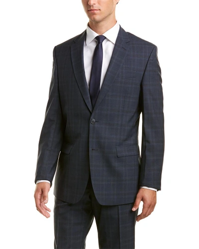 Versace Wool Suit In Blue