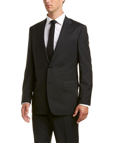 Versace Wool Suit In Black