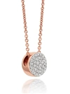 Monica Vinader Ava Diamond Button Pendant Necklace In Rose