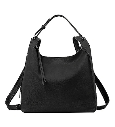 Allsaints Womens Black Kita Leather Backpack 1 Size