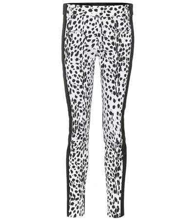 Haider Ackermann Leopard-print Wool And Leather Slim-leg Trousers In Black