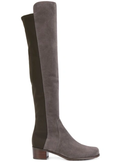 Stuart Weitzman 5050 Suede Over-the-knee Boot In Grey