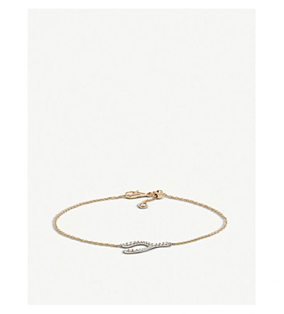 Annoushka Wishbone Love Diamonds 18ct Bi-gold And Diamond Bracelet