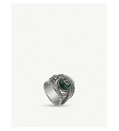 Gucci Garden Sterling Silver And Resin Ring