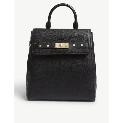 Michael Michael Kors Addison Leather Backpack In Black