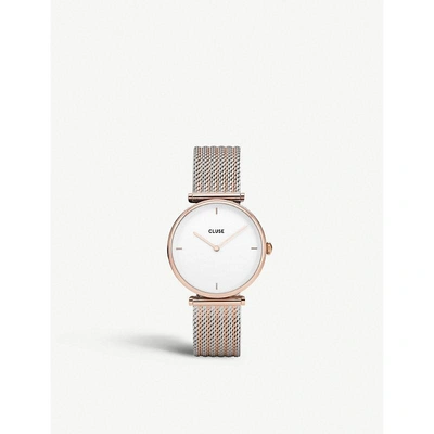 Cluse Triomphe Stainless Steel And Rose Gold-toned Watch | ModeSens