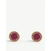 Marc Jacobs Logo Pendant Stud Earrings In Magenta