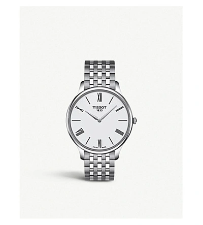 Tissot T063.409.11.018.00 Tradition Stainless Steel Watch In Silver