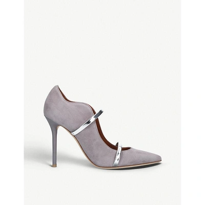 Malone Souliers Maureen 100 Suede Courts In Grey/other