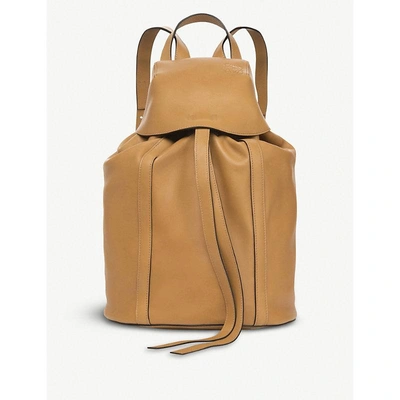 Loewe Small Leather Backpack In Light Caramel