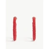 Sachin & Babi Beaded Hoop Earrings In Gojiberry