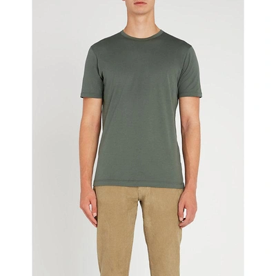 Sunspel Classic Cotton-jersey T-shirt In Green
