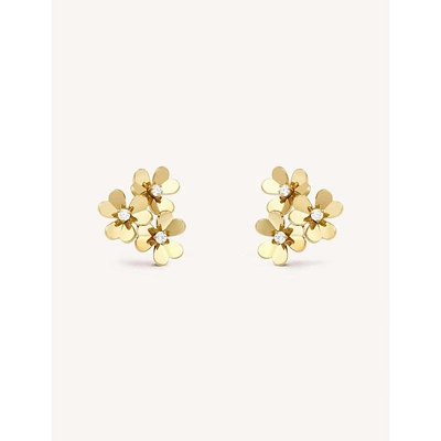 Van Cleef & Arpels Frivole Yellow-gold And Diamond Earrings