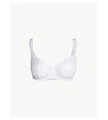 Aubade Wandering Comfort Embroidered Stretch-tulle And Lace Bra In White