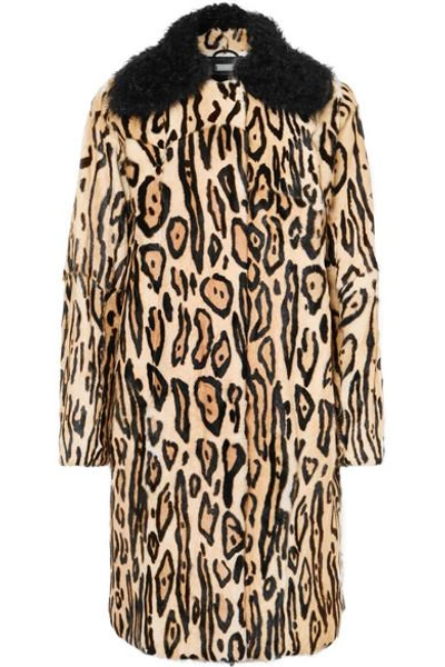 Utzon Leopard-print Shearling Coat In Leopard Print