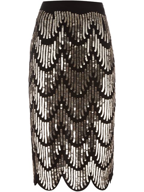 Givenchy Sequin Embellished Pencil Skirt | ModeSens
