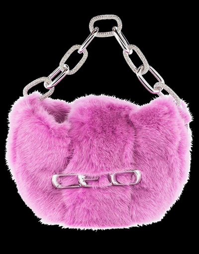 Alexander Wang Micro Mini Ceo Fur Bag In Azalea | ModeSens